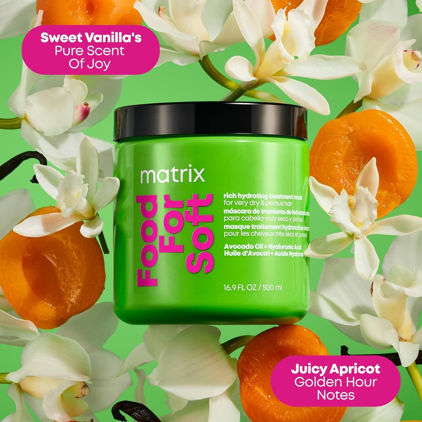 MATRIX Food For Soft Rich Hydrating Mask - For Dry & Brittle Hair, Hydrating Hair Mask, Adds Shine & Softness, With Avocado Oil & Hyaluronic Acid, Replenishes Moisture