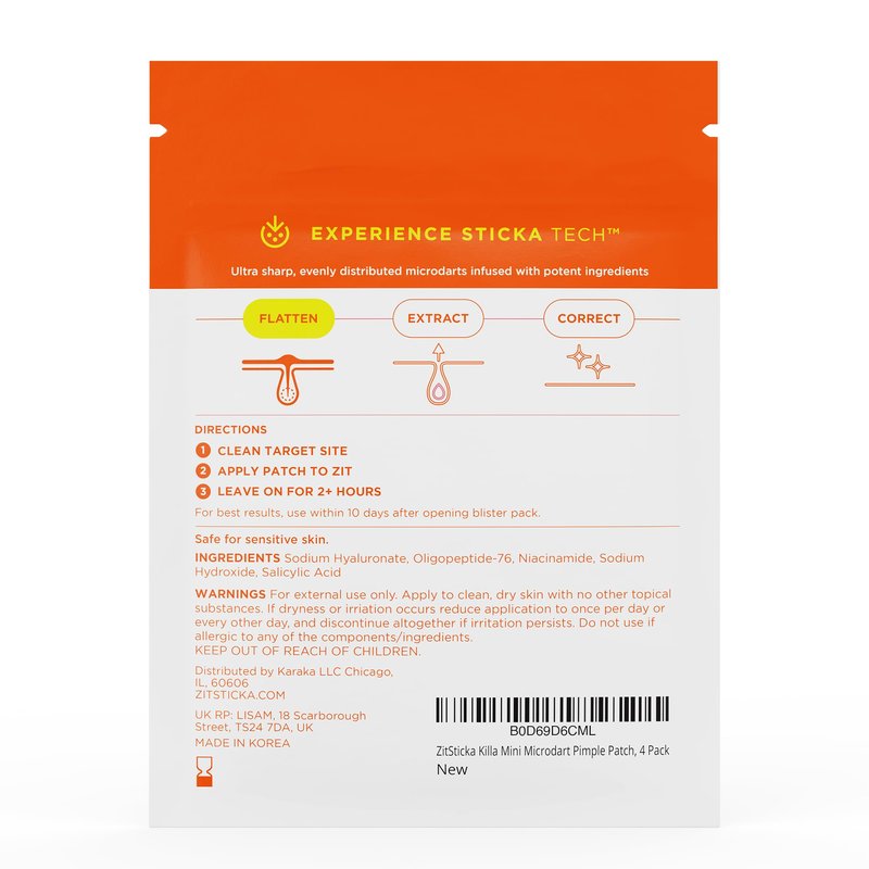 ZitSticka Killa Microdart Pimple Patches for Face - Most Potent Pimple Patch with Fast-Acting Microdarts - For Deep, Early-Stage Zits with Salicylic Acid - Mini 24 Count