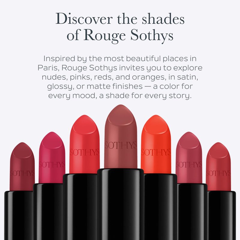 SOTHYS Rouge Intense Satin Lipstick – 232 Rose Passy | Creamy Classic Rose Lip Color with Hydration and Comfort | Long-Lasting Finish