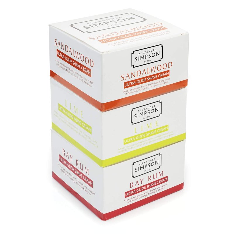 Alexander Simpson Est. 1919 Ultra-Glide Shave Cream 180ml (Lime) Simpsons Shaving cream
