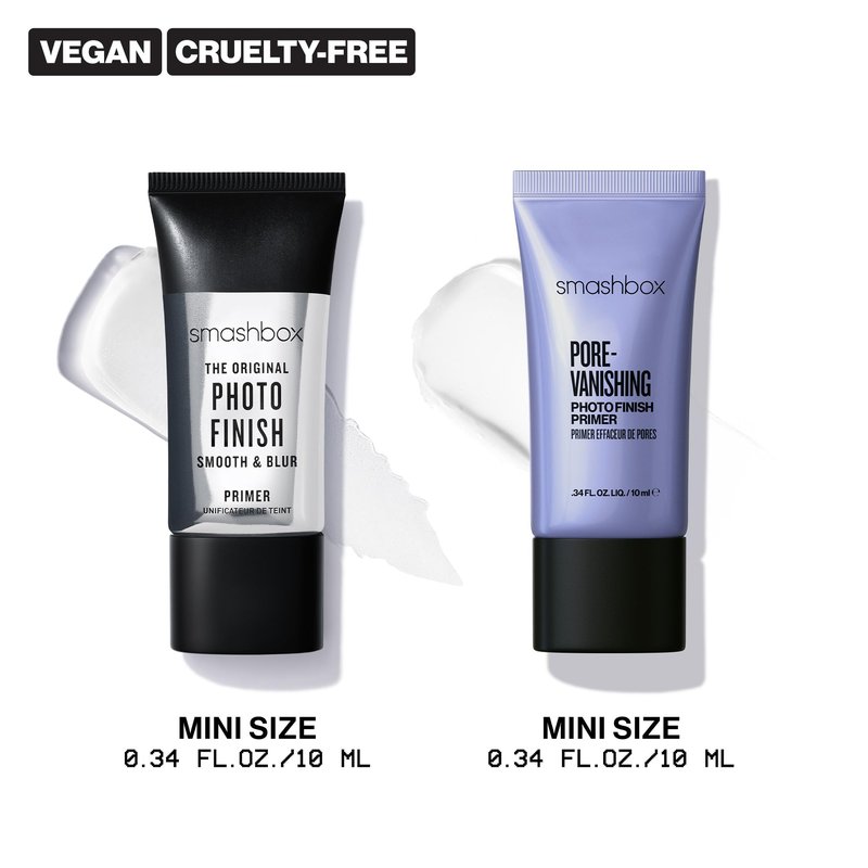 Smashbox Test Shot Primer Duo | Travel Size OG & Pore Vanishing Primer Gift Set | Helps Smooth & Blur Fine Lines and Pores