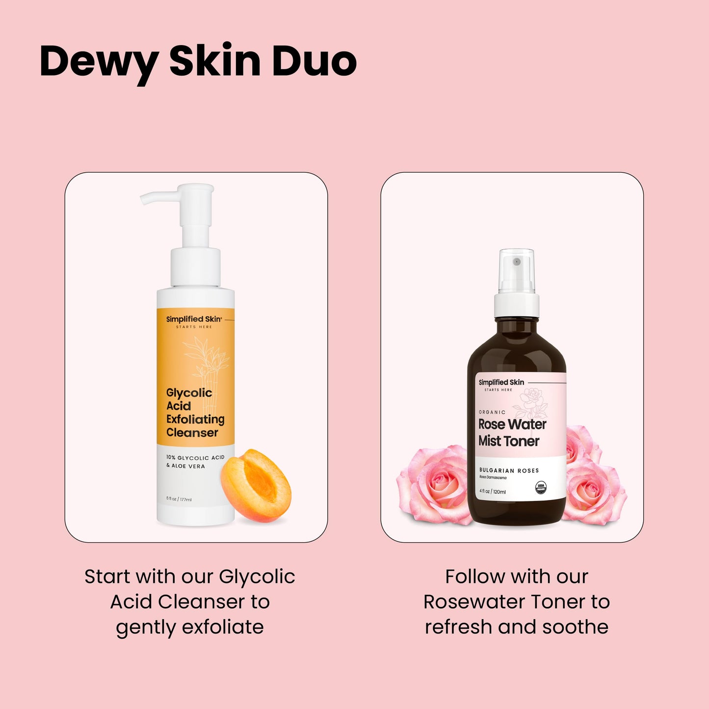 Simplified Skin Rose Water Spray for Face & Hair, Rosewater Mist Toner