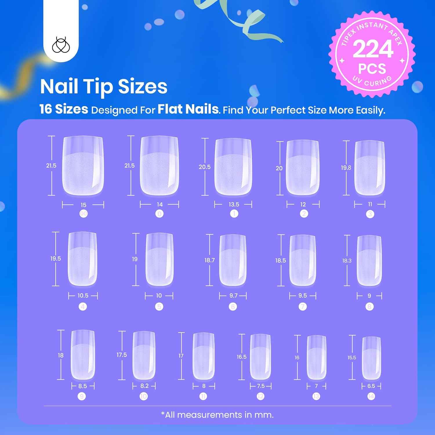 Beetles Gel Nail Kit – Short Square Apex Tips & 15ml Dehydrator & Primer Set