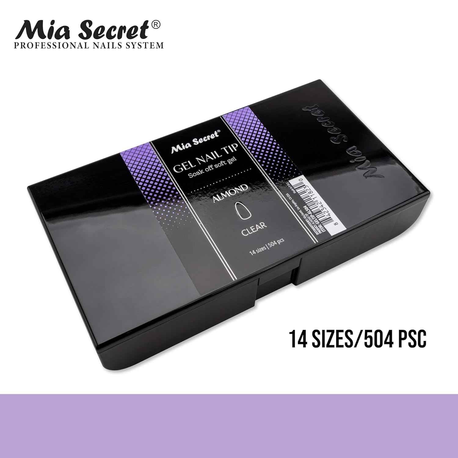 Clear Soft Gel Nail Tips - Mia Secret Stiletto 504 Tips for Salon & DIY Use