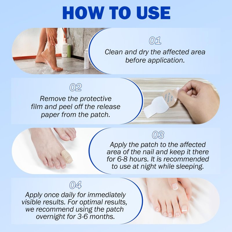 Nail Patches 42PCS, Multi-Purpose for Thick, Cracked & Discoloured Nails, Long-Lasting 8-Hour Repair, Nail Care