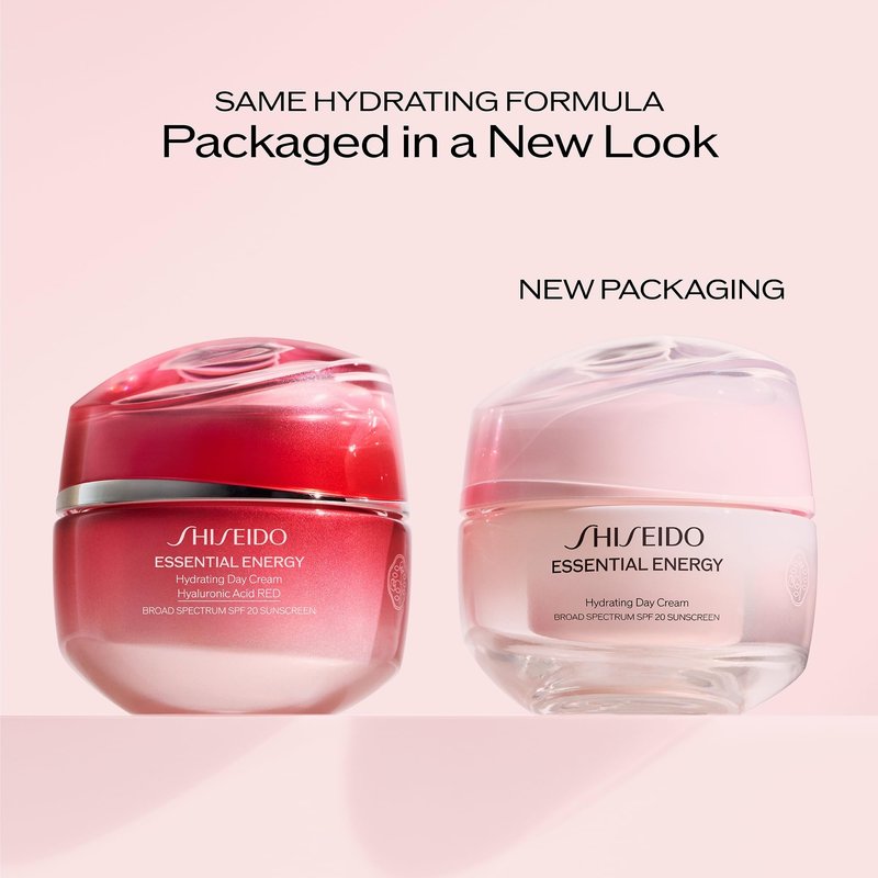 Shiseido Essential Energy Hydrating Day Cream Broad Spectrum SPF 20 - 50 mL - Visibly Reduces the Look of Pores & Fine Lines - With Hyaluronic Acid - 24-Hour Hydration - All Skin Types