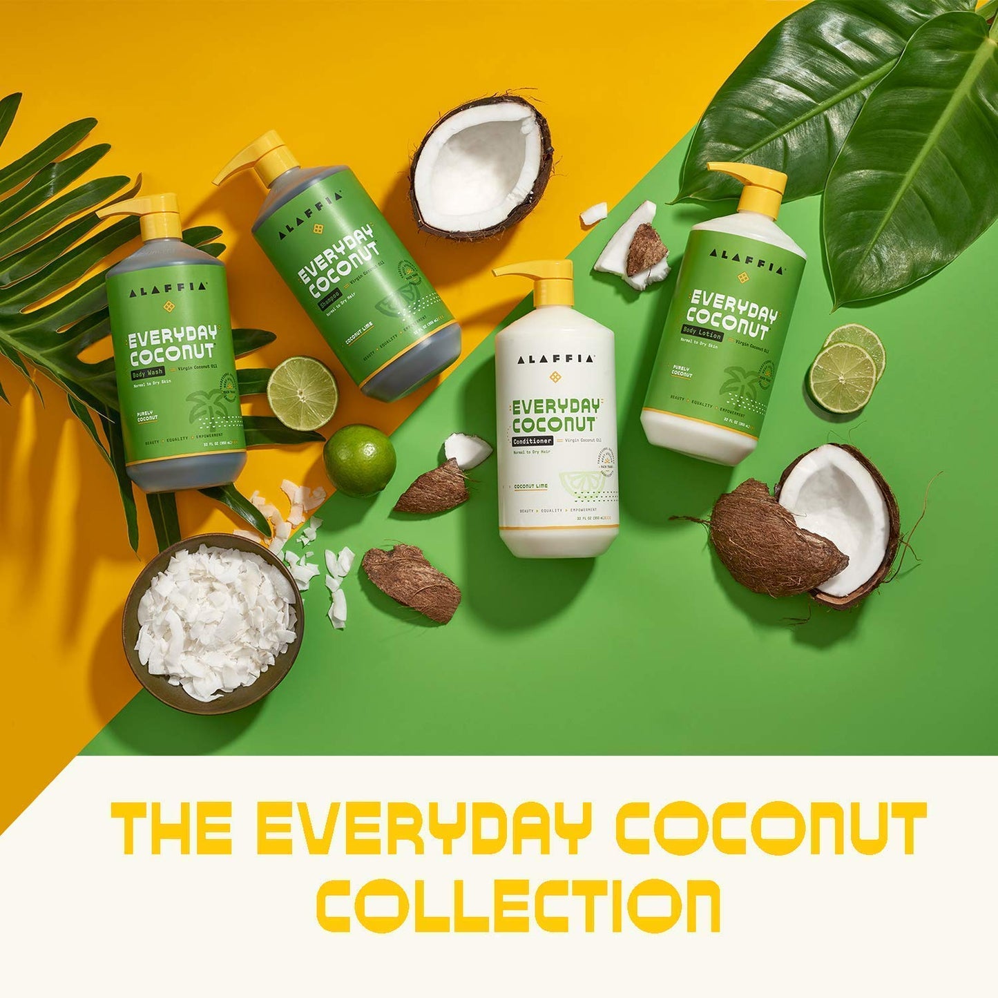 Alaffia Conditioner, EveryDay Coconut – Purely Coconut Hydrating Hair Conditioner, Detangler, Frizz Control, 32 Oz Ea