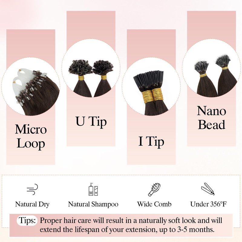 SEGOHAIR U Tip Hair Extensions Human Hair Pre Bonded Extensions Keratin Fusion Extensions K Tip Hair Extensions Real Human Hair Silky Straight Natural 50g/100 Stands 14" Light Brown