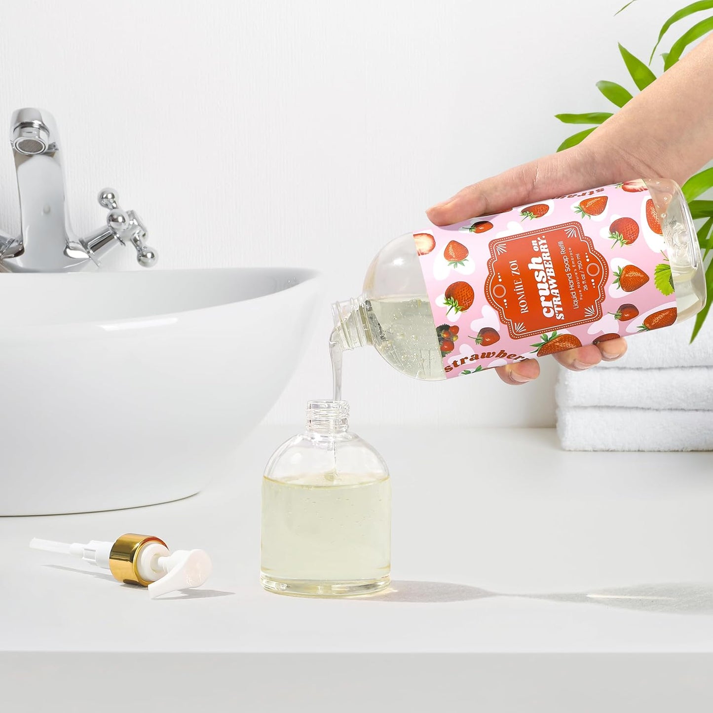 Sweet Vanille Liquid Hand Soap Refill Gift Set – 3 Pack (26 Fl Oz Each), Plant-Based & Biodegradable for Kitchen & Bathroom