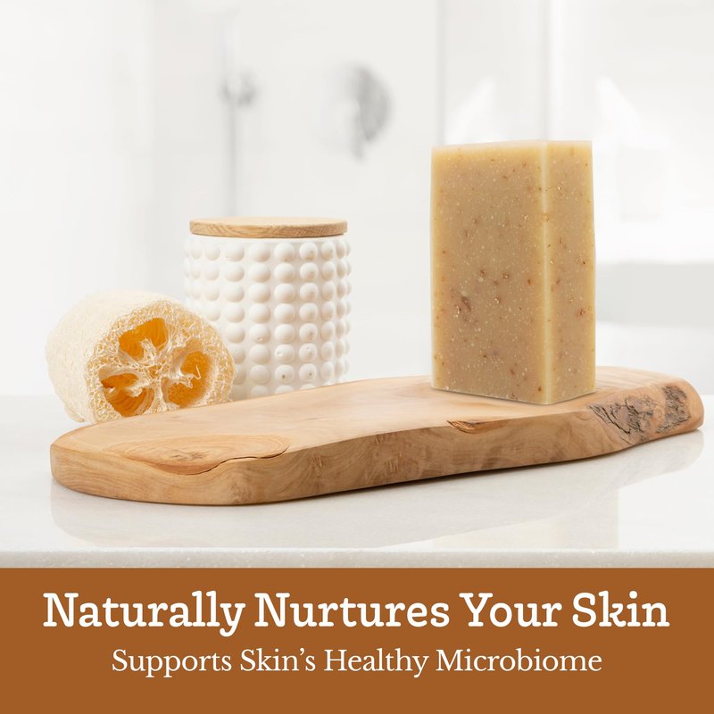 Southern Natural Oatmeal Soap Bar (3 Pack) Unscented Goat Milk Soap Bars With Colloidal Oatmeal & Honey. For Dry, Sensitive Skin. Fragrance Free Cleanser