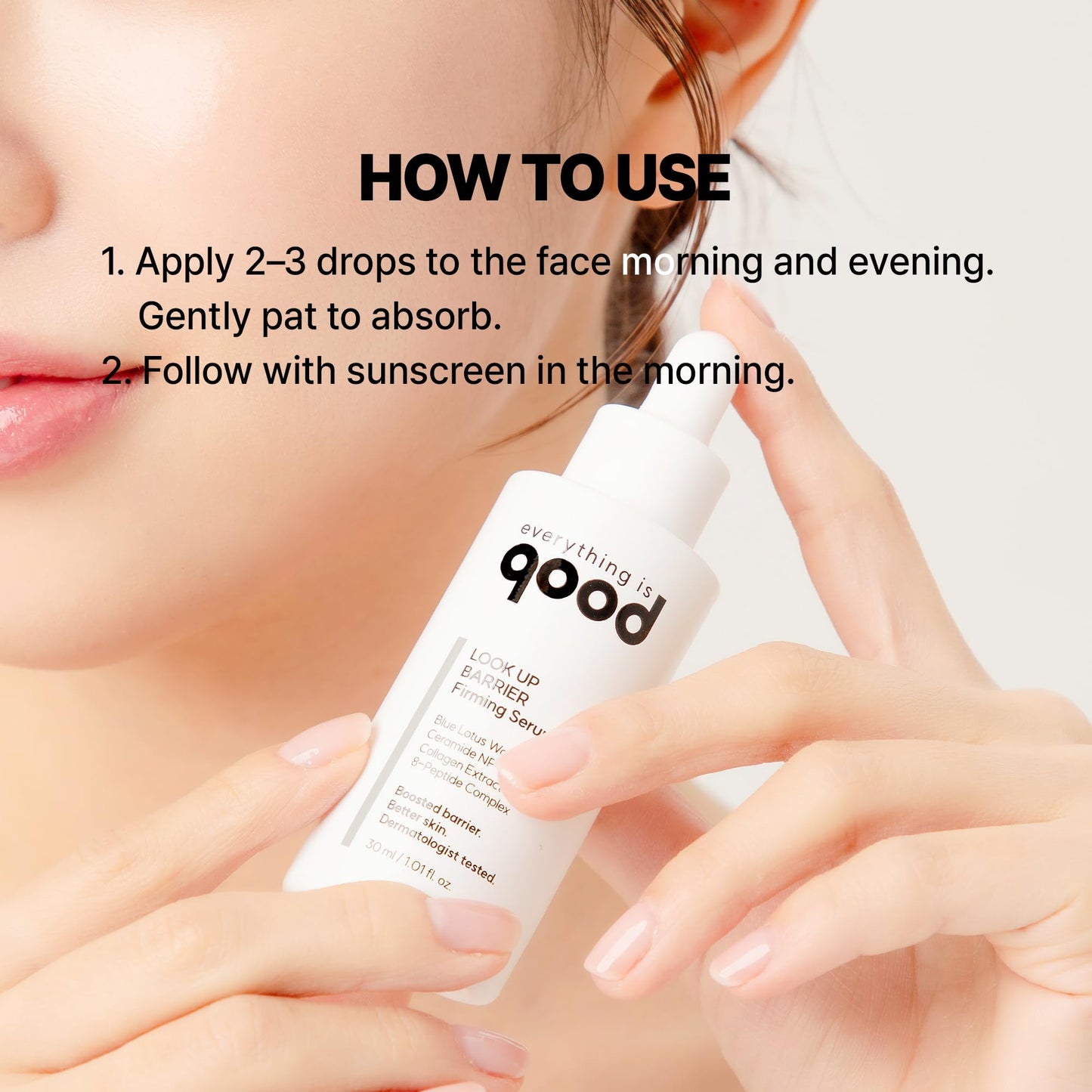 everything is good LOOK UP BARRIER Firming Serum– Vegan Collagen Peptide Hydrating Formula