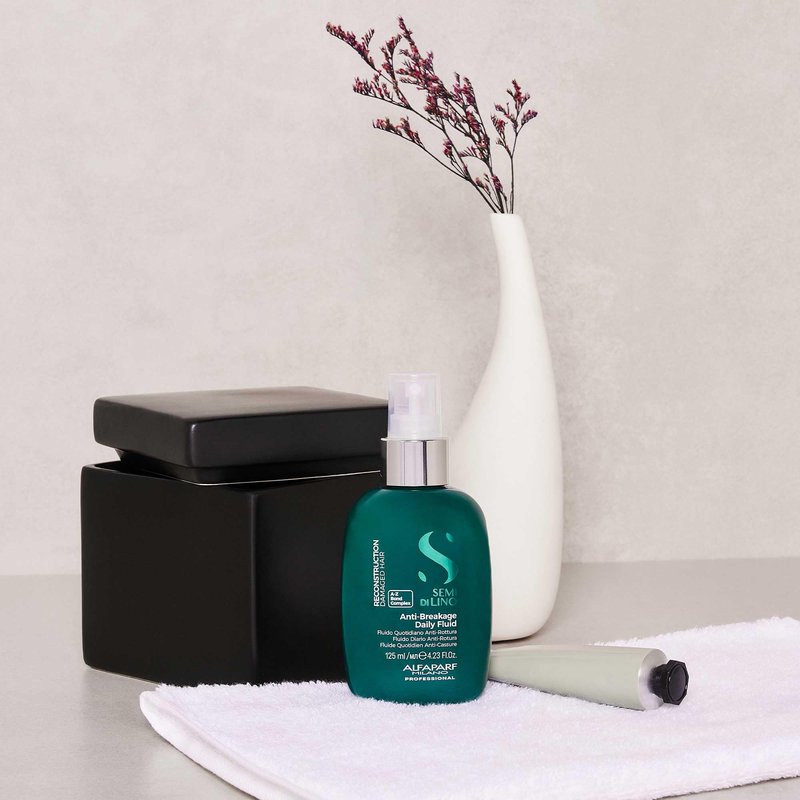 Alfaparf Milano Semi di Lino Reconstruction Reparative SOS Emergency Hair Oil and Anti-Breakage Fluid Set for Damaged Hair - Hair Breakage Treatment for Strengthening & Repairing Damaged Hair - Vegan