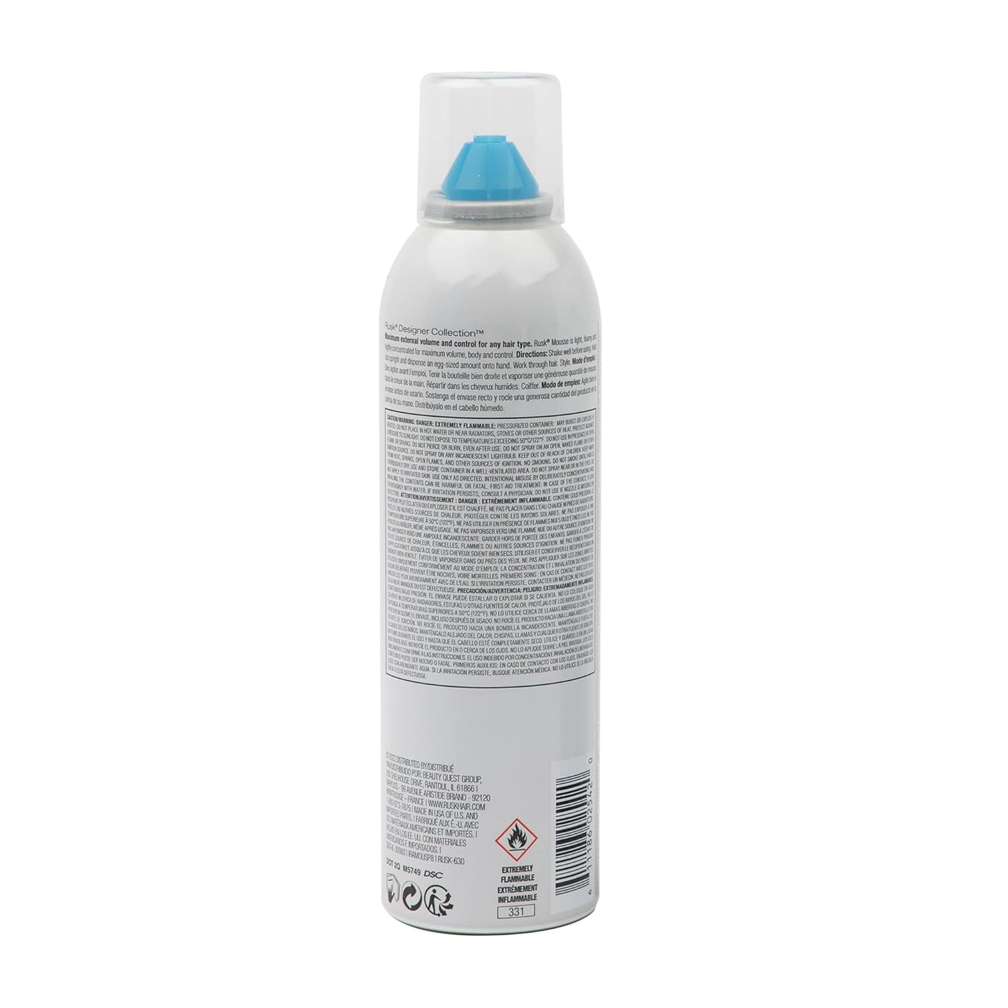 RUSK Maximum Volume Styling Mousse - Firm Hold, 8.8 oz | Designer Collection