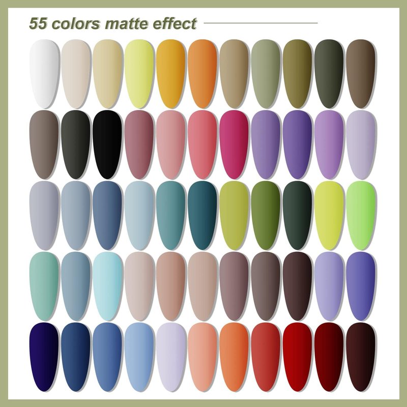 JODSONE Gel Nail Polish Kit - 60 PCS with UV Light | 55 Vibrant Colors, Base & Top Coat Included