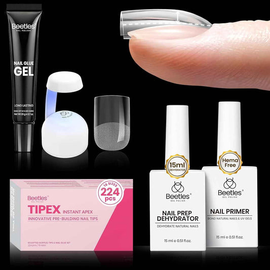 Beetles Gel Nail Kit with Nail Prep Dehydrator & Primer - Salon Quality Manicure