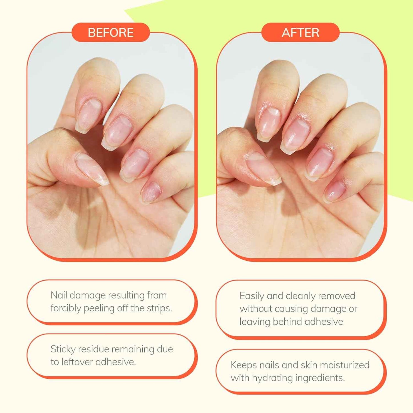 Semi-Cured Gel Nail Strips Bundle - 2 Pack with Got To Go Remover for Easy Application
