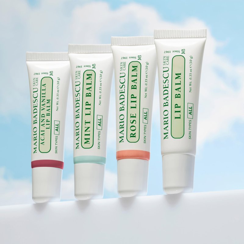 Mario Badescu Moisturizing Rose Lip Balm for Dry Cracked Lips, Infused with Coconut Oil and Shea Butter, Ultra-Nourishing Lip Care Moisturizer for Soft, Smooth and Supple Lips, 0.35 Oz