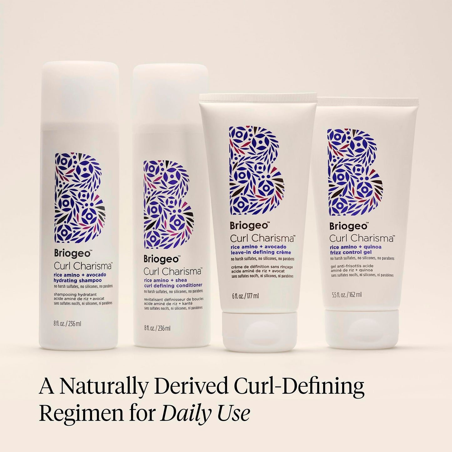 Briogeo Curl Charisma Rice Amino + Avocado Leave-In Defining Crème, Anti Frizz Hair Styling Moisturizer, Leave In Cream for Wavy, Curly, Coily Hair, Boosts Hydration, Vegan, Cruelty-Free