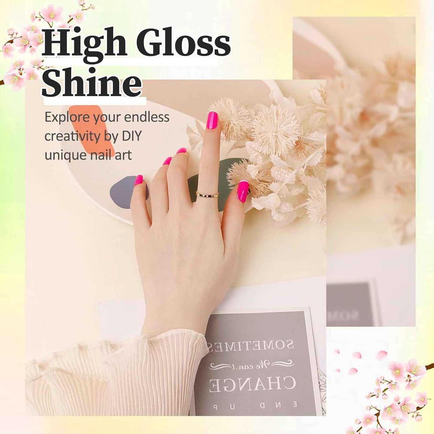 72W UV LED Nail Lamp & Neon Gel Nail Polish Set - Fast Curing Nail Dryer for Gel Art