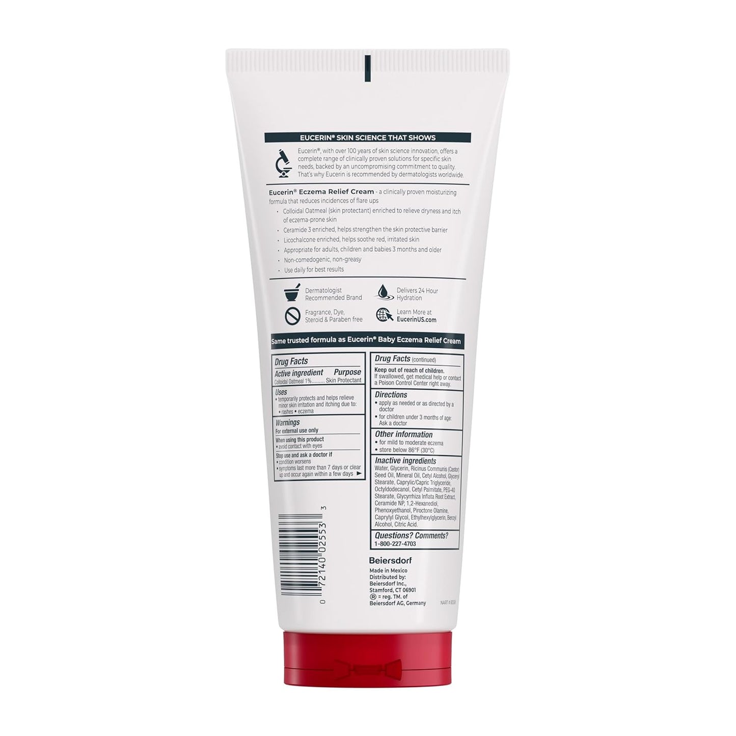 Eucerin Eczema Relief Body Cream - Colloidal Oatmeal, Steroid-Free | 14 Oz Tube