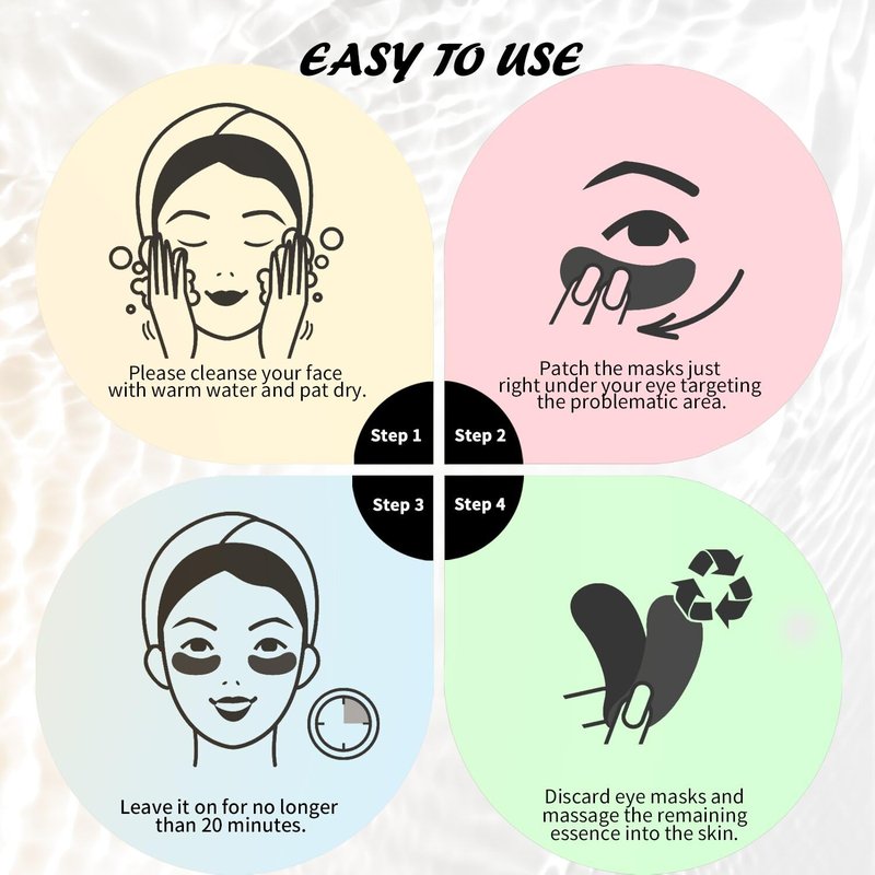 Under Eye Patches Variety Pack - 24 Pairs of Vegan Eye Masks for Dark Circles & Puffiness | 8 Colors (3 Pairs Each)