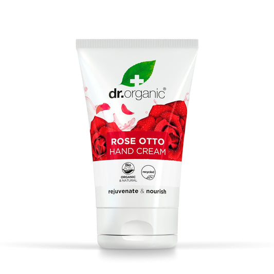 Organic Rose Otto Hand & Nail Cream - Nourishing Moisturizer for Soft Skin