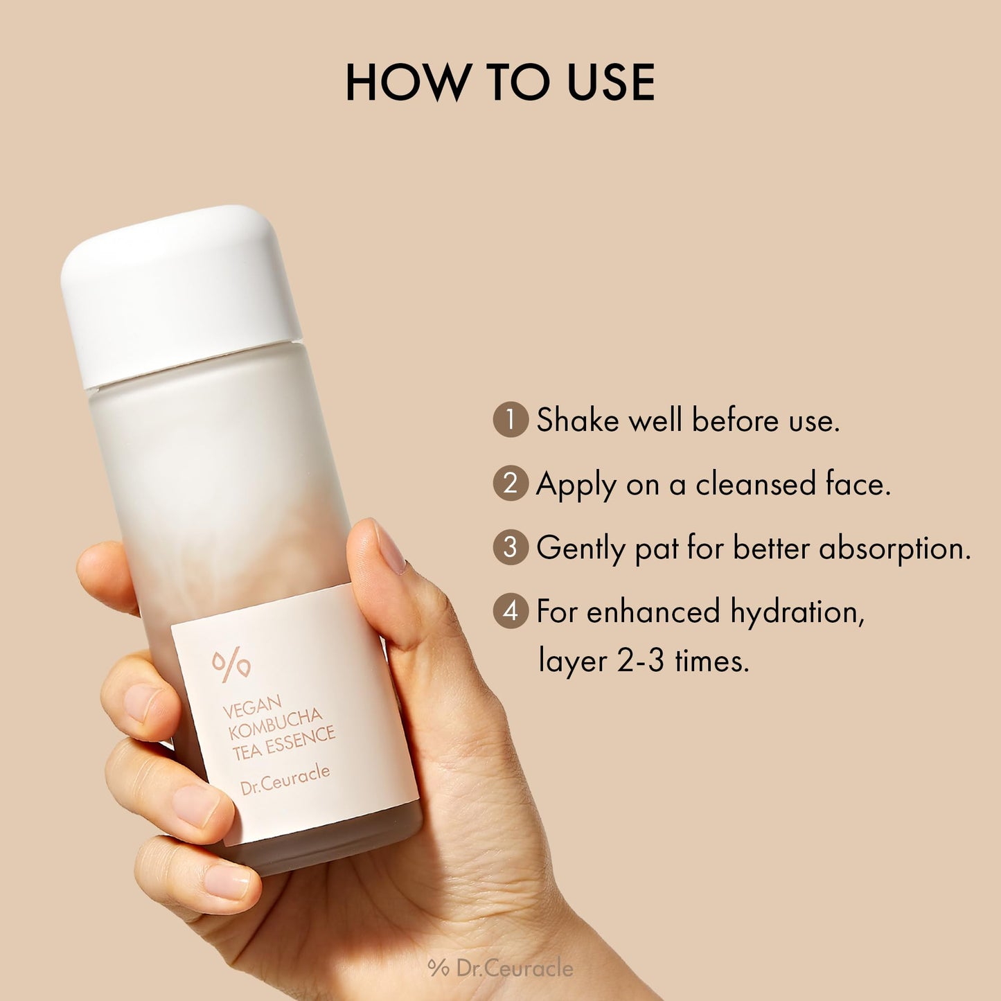 Dr.Ceuracle Vegan Kombucha Tea Essence, Hydrating Milky Toner 5.07 fl. oz.