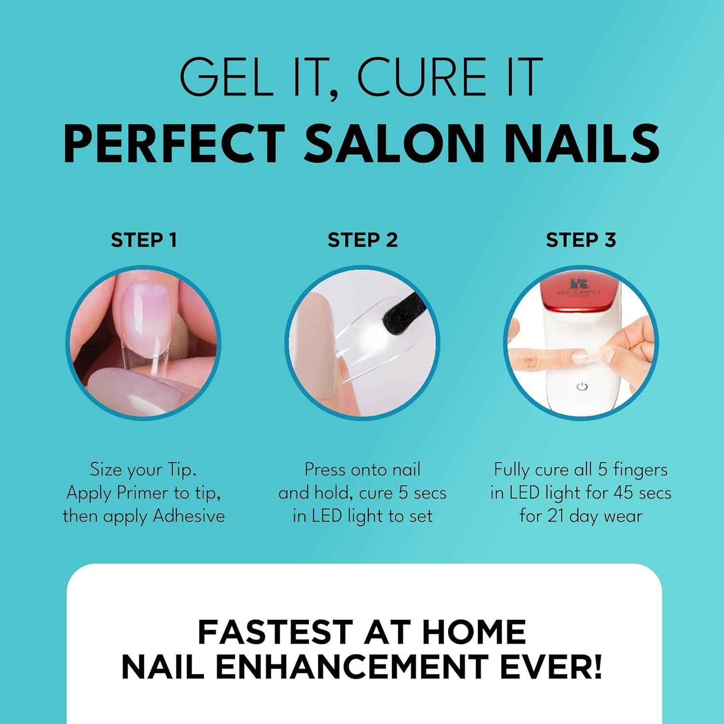 Red Carpet Manicure Soft Gel Tip Kit - FREE 110 Carat Medium Square Nail Tips
