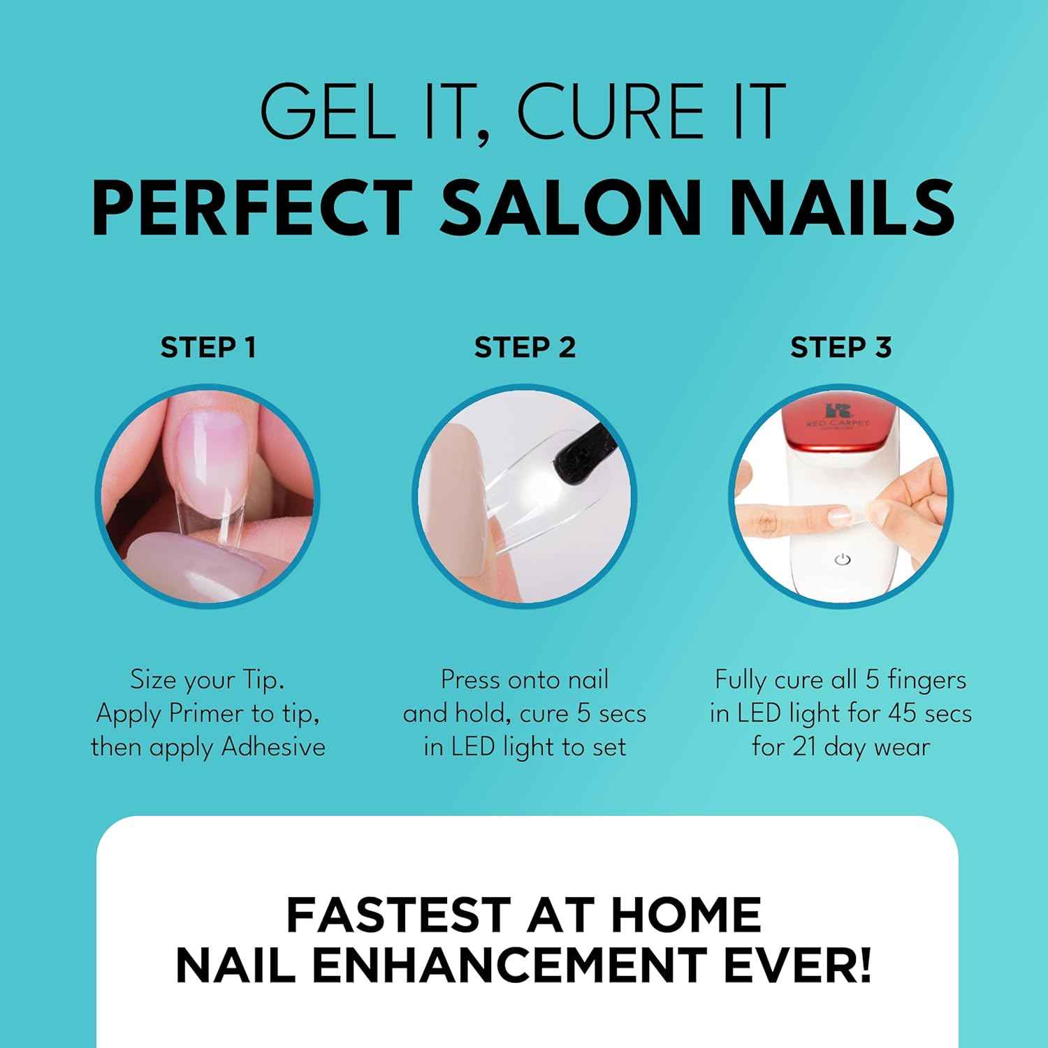 Red Carpet Manicure Soft Gel Tip Kit - FREE 110 Carat Medium Square Nail Tips