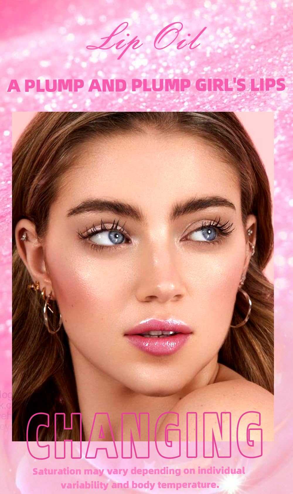 2PCS Cosmetics Magic Color Changing Lip Gloss - Plumping, Long Lasting, Non-sticky, Warm Change Glitter Lip Tint Pack