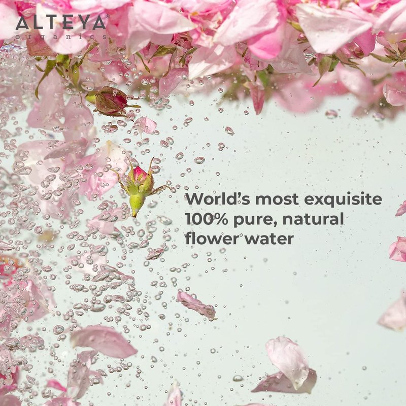 Alteya Organic Rose Water Facial Toner - High-Potency Moisturizer | 6.8 Fl Oz Pure Bulgarian Rosa Damascena