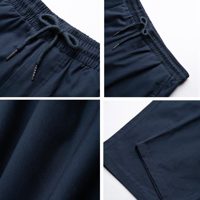 WZIKAI Mens Cargo Pants Relaxed Fit Drawstring Joggers Sweatpants for Men Workout Casual Long Trousers Navy XXXL
