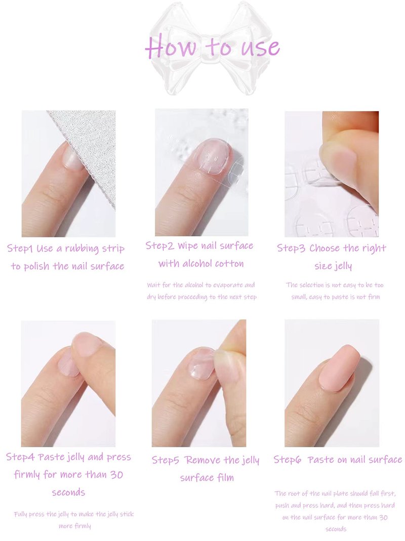 MABKJLF White French Tip Fake Nails - Square, Glossy Acrylic Nails with Butterfly Rhinestones Designs - 24 Pcs