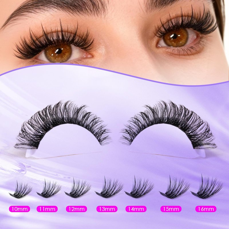 Ocean Pearl Lash Clusters 320pcs 3D Thick Lash Clusters kit 60D+80D Lashes,Eyelashes,Lash Extension Kit,Eyelash Clusters with lash adhesive+sealer+remover+tweezers,Lashes Clusters Eyelash Extensions