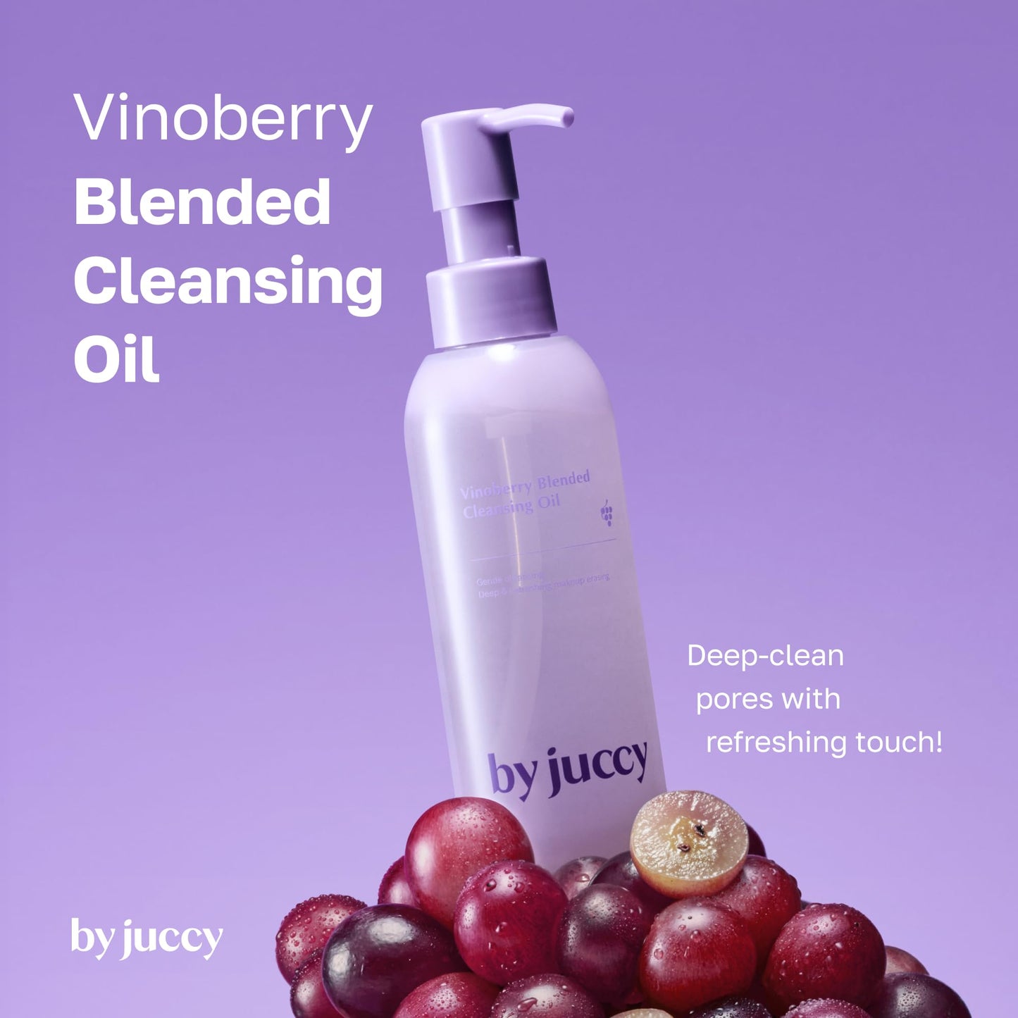 BYJUCCY Vinoberry Cleansing Oil, Remover All Skin Types, K-beauty, 5.07floz