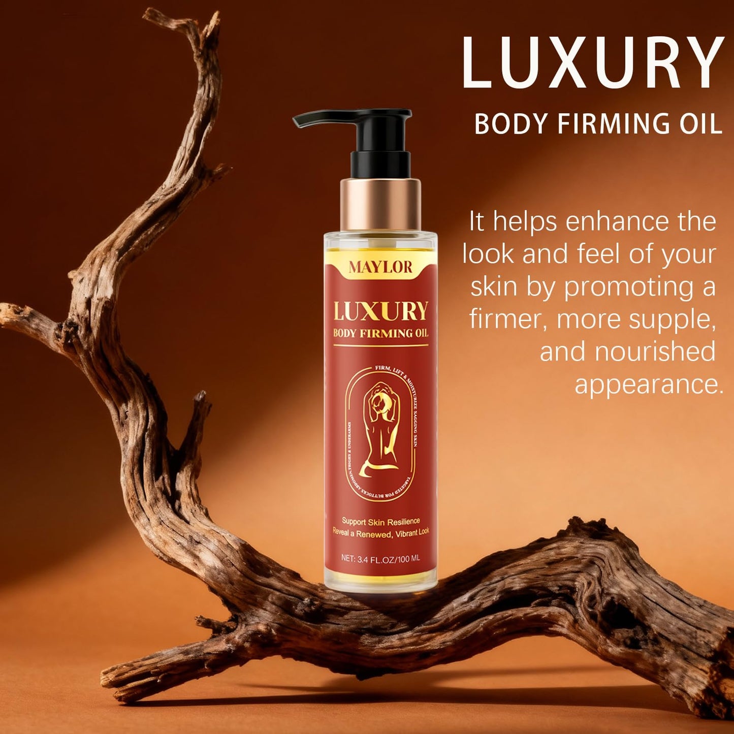 Body Firming Oil - Luxury Toning & Tightening Treatment for Crepey Skin - Hydrating, Nourishing Elixir to Improve Skin Texture & Elasticity - 100ml (1)