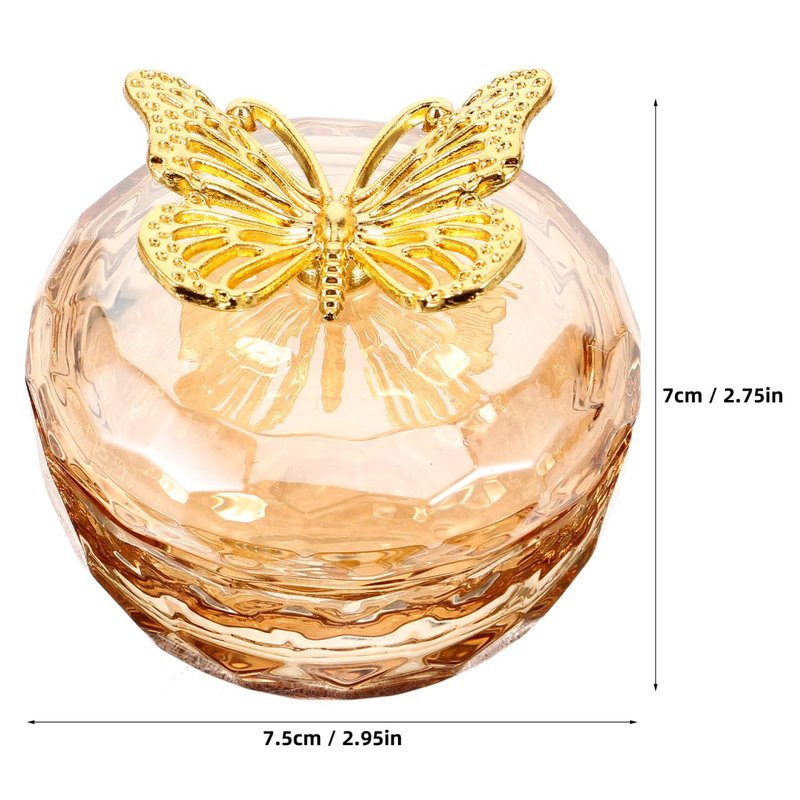 Baluue Nail Dappen Dish with Lid 3 Inch Manicure Pen Wash Cup Durable Thickened Glass Nail Art Cup for Polish Liquid and Powder Storage