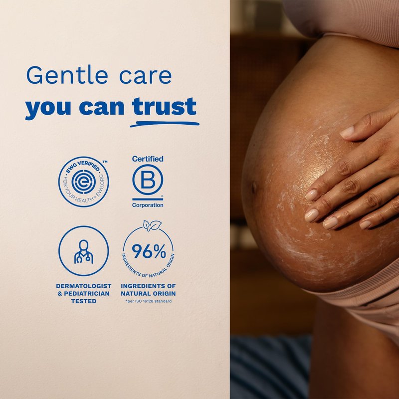 Mustela Maternity Stretch Marks Creamfor Pregnancy - Natural Skincare Massage Moisturizer with Natural Avocado, Maracuja & Shea Butter - Lightly Fragranced - 8.45 fl. oz