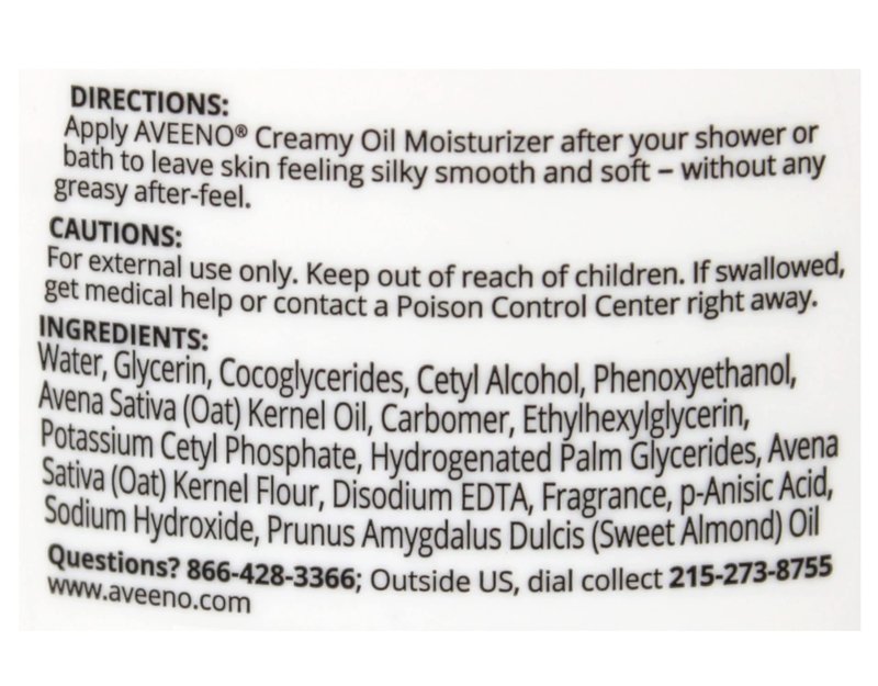 Aveeno Creamy Oil R Size 12oz Aveeno Creamy Moisturizing Oil