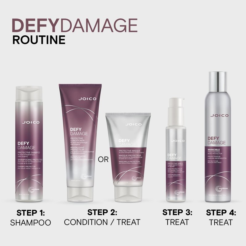 Joico Defy Damage Protective Shampoo | For Color-Treated Hair | Strengthen Bonds & Preserve Hair Color | With Moringa Seed Oil & Arginine | 10.1 Fl Oz