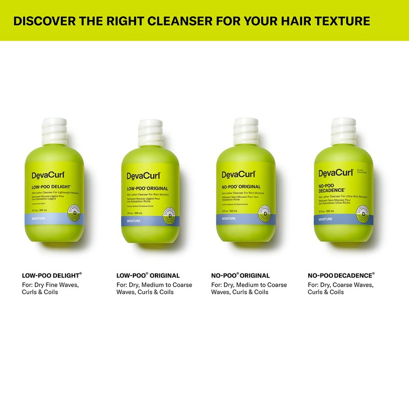 DevaCurl No-Poo Original Non-Lathering Cleanser for Rich Moisture, Fresh Rose, 32 Fl Oz