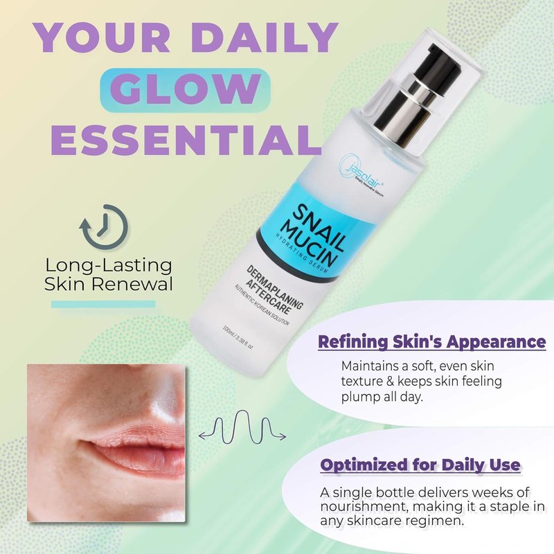 Complete Dermaplaning Skincare Kit - 9 Precision Razors, Pre-Treatment Face Oil & Snail Mucin Serum for Glowing Skin