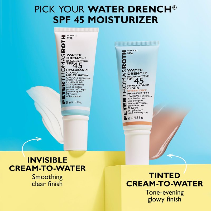 Peter Thomas Roth | Water Drench® Broad Spectrum SPF 45 Hyaluronic Cloud Sheer Tint Moisturizer