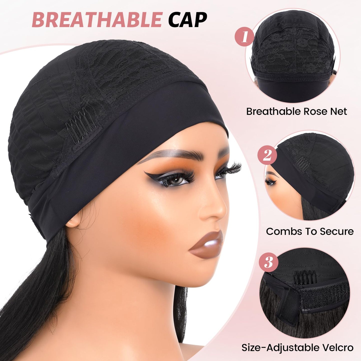 Emistar YAKI Body Wave Headband Wig Loose Curly Heabdand Wigs Glueless Synthetic Hair Natural Black Wigs for Black Women None Lace Front Wigs Headband Wigs 150% Density (Short)