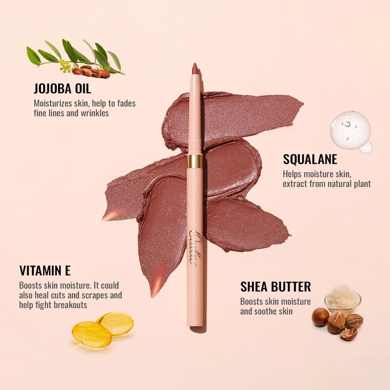 Oulac Coffee Brown Eyeliner Pencil Waterproof Smudge Proof Brown Eye Liner Retractable, Smooth and Creamy Texture, Vegan & Cruelty-Free, 03 Teddy
