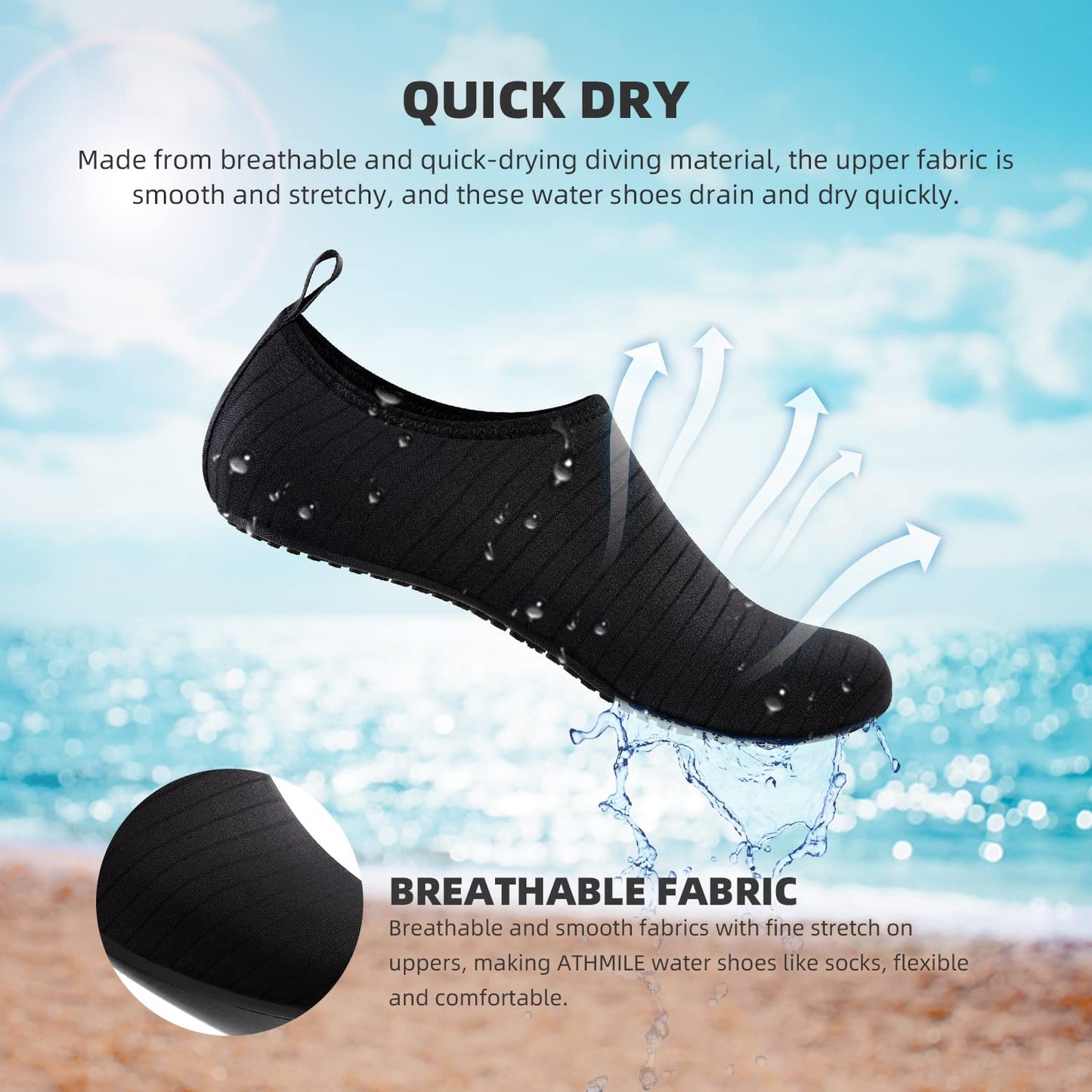 Water Shoes for Women Men Vacation Essentials Travel Beach Fashion Wear