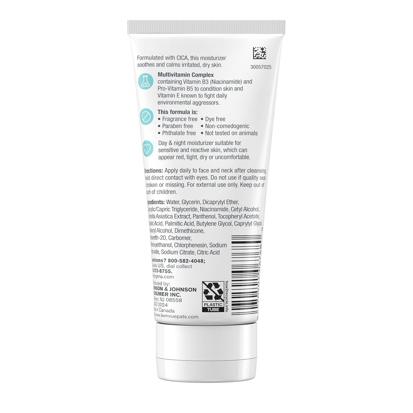 Neutrogena Daily Facial Moisturizer for Sensitive Skin - Fragrance-Free with Vitamin B3 & E | 3.4 fl. oz