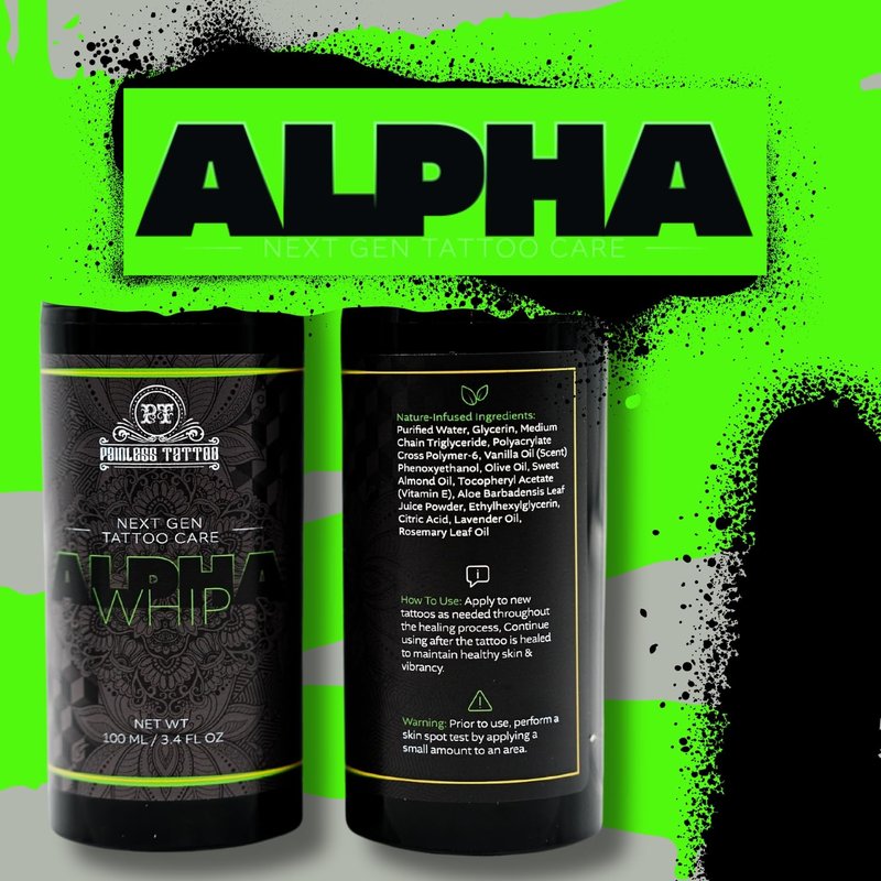 Alpha Whip Premium Tattoo Aftercare Product (Two 3.4oz Tubes)