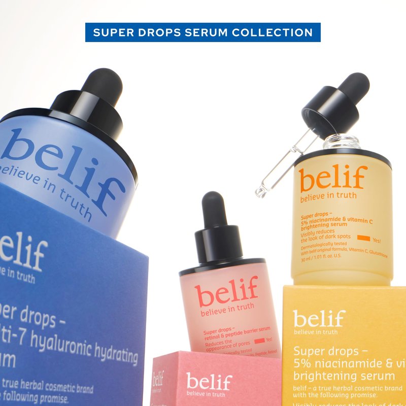 belif Discover Glowing Skin Trial Kit: Firming, Hydrating, Vitamin C Serum, Hyaluronic Acid, 5% Niacinamide, Retinol, Korean Skin Care, Gift for Mom