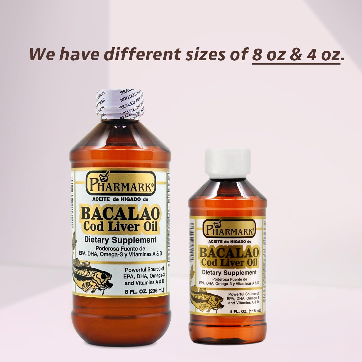 Aceite De Higado De Bacalao 8 Oz. Cod Liver Oil 2-Pack